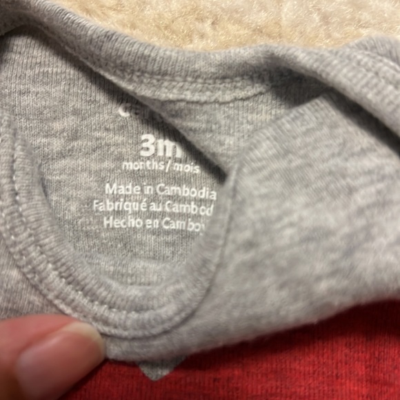 Gender Neutral Carters Two Piece Loved outfit in gray! Perfect for Valentines! - Picture 4 of 6